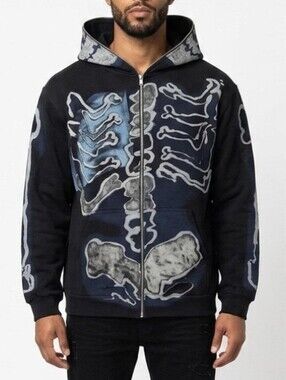 Cactus Jack x Fragment Skeleton Graffiti Zip Up Hoodie Medium